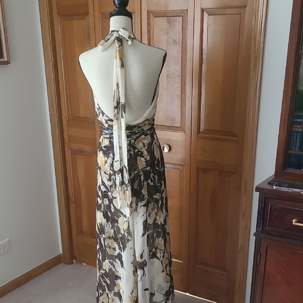 Donna Ricco Floral Print Halter Maxi Dress - Picture 2 of 4